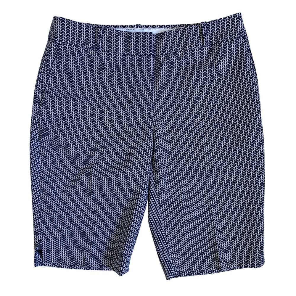 Fairway & Greene Ladies Navy White Geometric Golf Shorts‎ Womens Size 6 Stretch